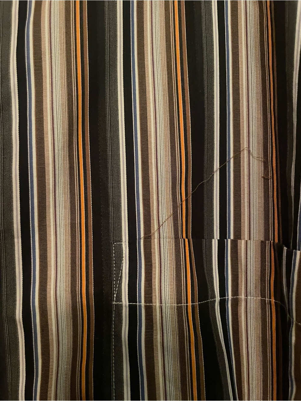 Men's Multi-Stripe Dress Shirt - Black, Brown & Navy